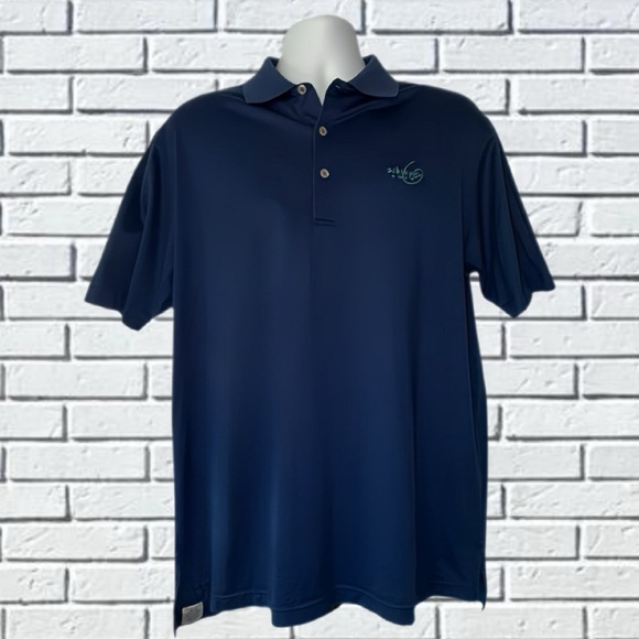 Peter Millar Whisper Rock Golf Polo Shirt Men’s Size Medium - Navy Performance - Picture 1 of 9